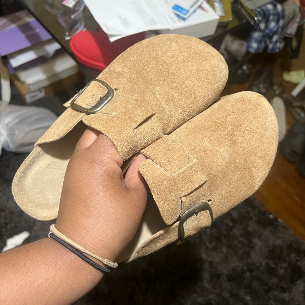 Granola Suede Platform Cushionaire Clogs